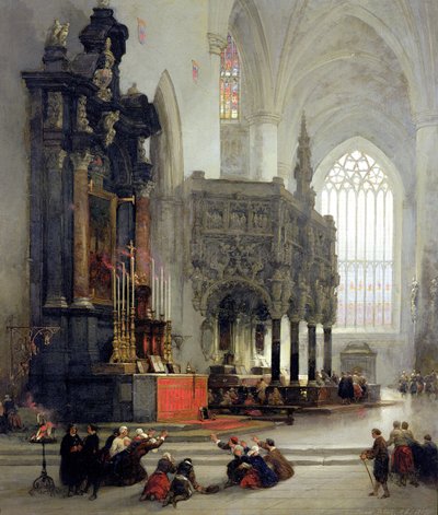 Das Heiligtum des St. Gomar in Lierre, Belgien von David Roberts